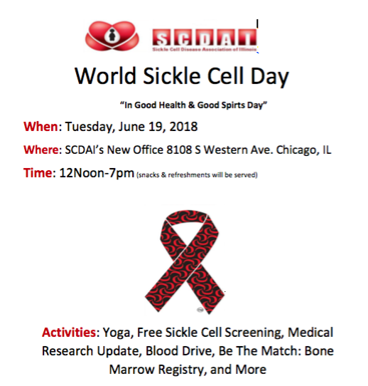 2018 World Sickle Cell Day “In Good Spirits & Good Health” Event 