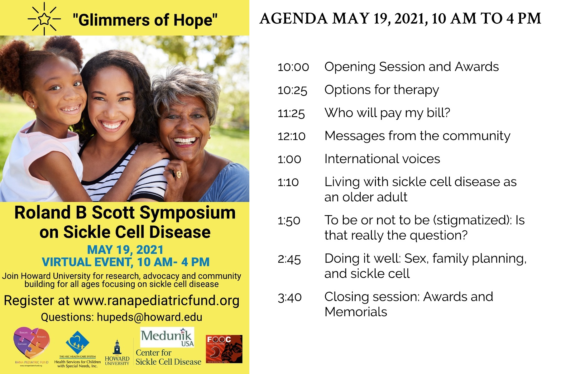 Roland B. Scott Memorial Symposium: Glimmers Of Hope For Sickle Cell Disease: 2021 Roland B. Scott Memorial Symposium: Glimmers Of Hope For Sickle Cell Disease: 2021