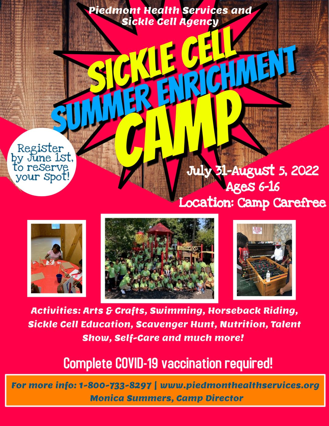 Sickle Cell Summer Enrichment Camp: Piedmont Health Services And Sickle Cell Agency 